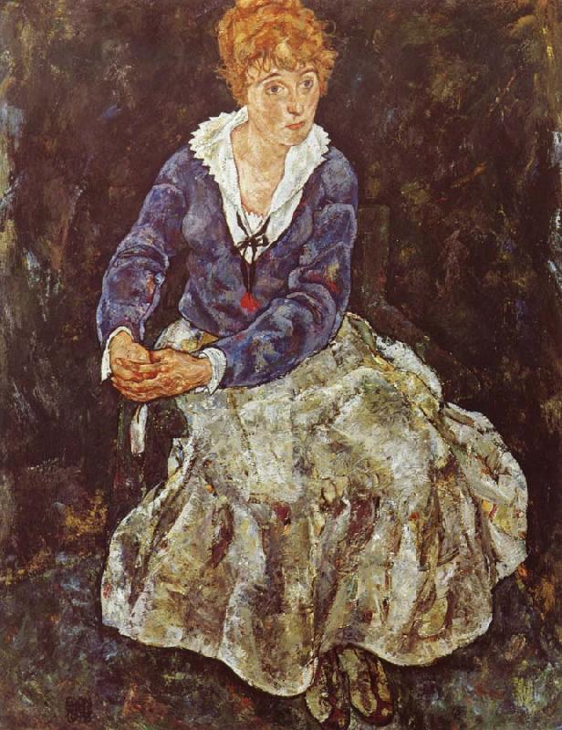  Portrait of Edith Schiele Seated